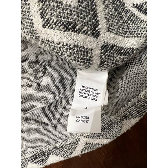 Lucky Brand Women's Plus Size Boho Aztec Knit Blazer Jacket Casual Size 1X - Picture 10 of 12